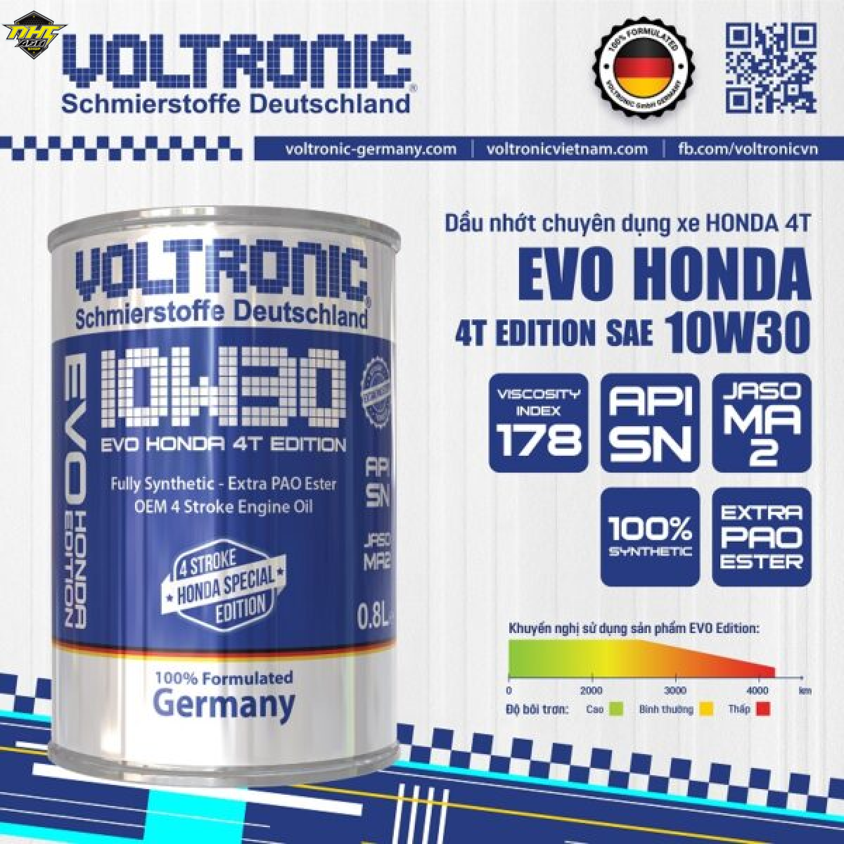  Voltronic EVO Honda 4T Edition 10W30 0.8L